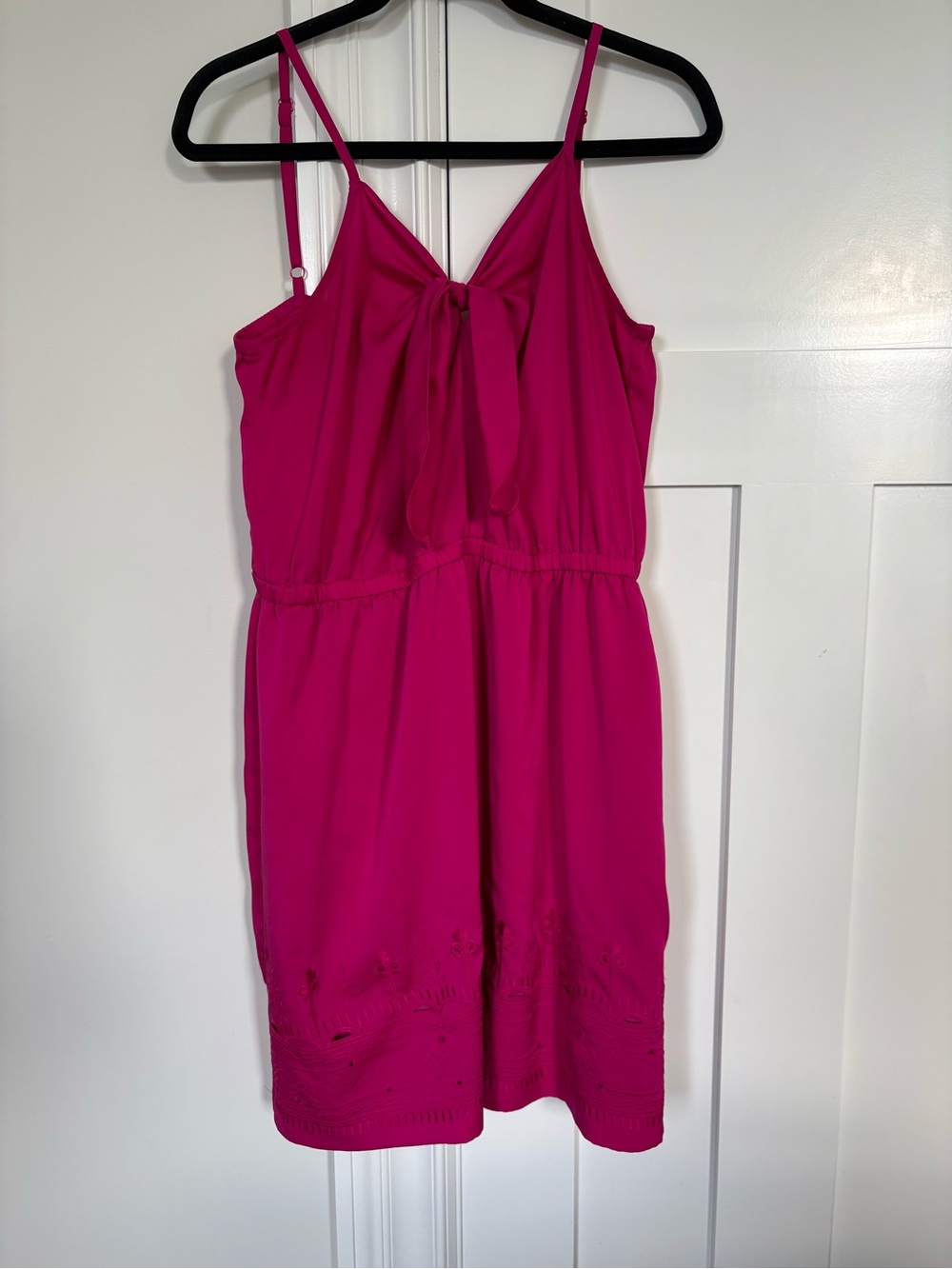 DKNY Fuchsia Tie-Front Mini Sundress
